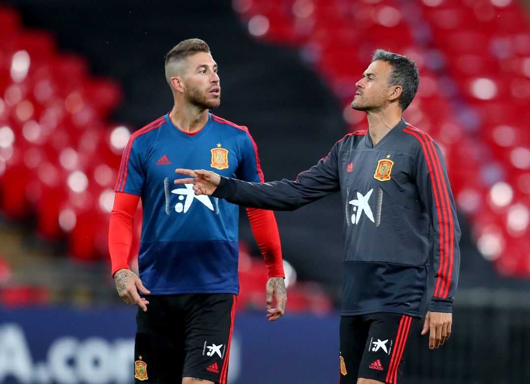 Sergio Ramos y Luis Enrique Sergio Ramos y Luis Enrique