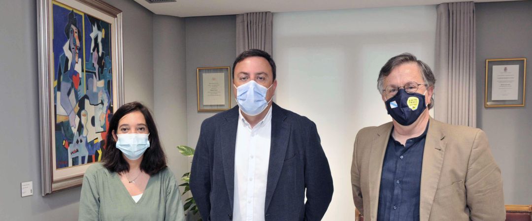 Inés Rey, Valentín González Formoso y Xurxo Couto Inés Rey, Valentín González Formoso y Xurxo Couto