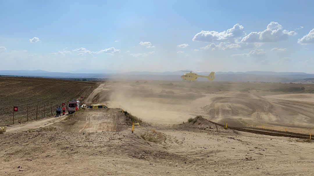Lugar del accidente en el circuito de motocross de Brunete Lugar del accidente en el circuito de motocross de Brunete