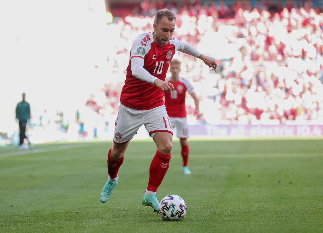 Christian Eriksen con la selección danesa Christian Eriksen con la selección danesa