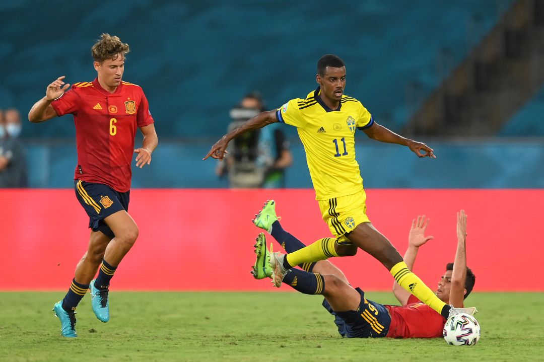 Isak en el partido de Suecia contra España Isak en el partido de Suecia contra España