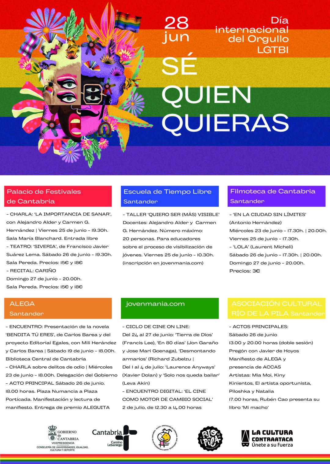 Cartel de los actos.
Cartel de los actos.