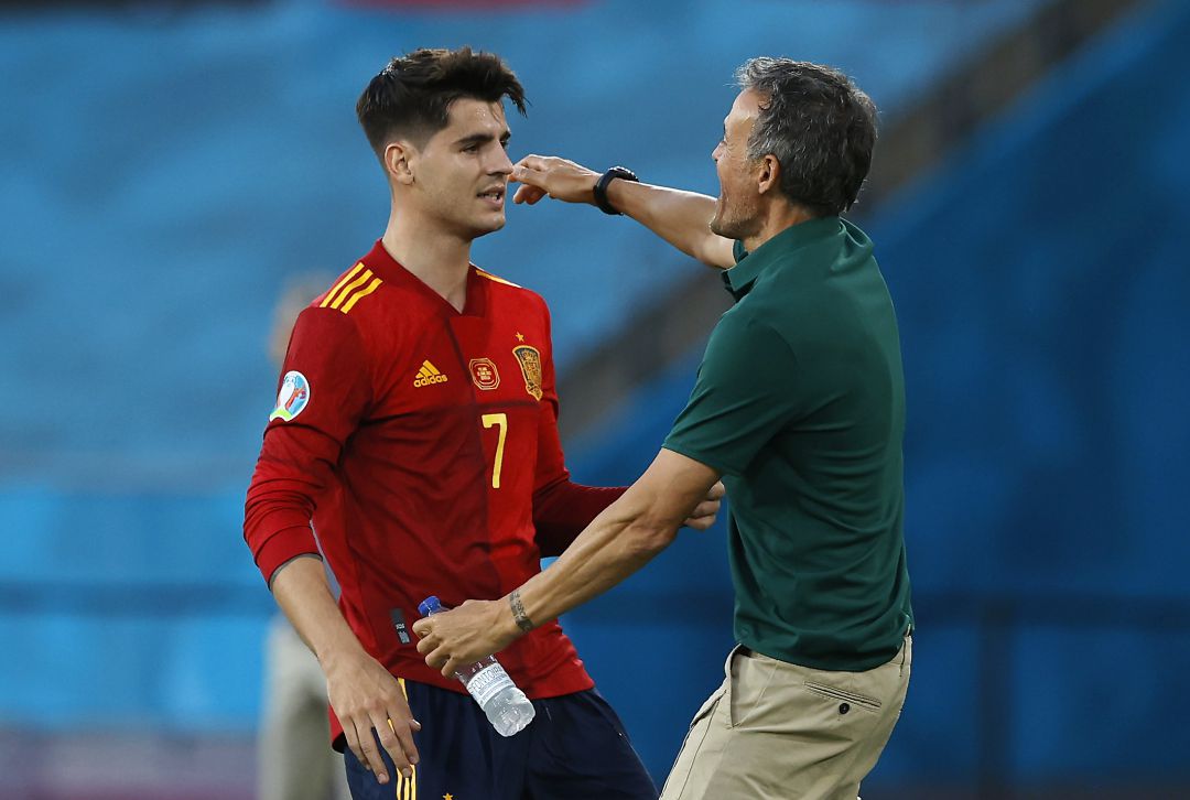 Morata y Luis Enrique Morata y Luis Enrique