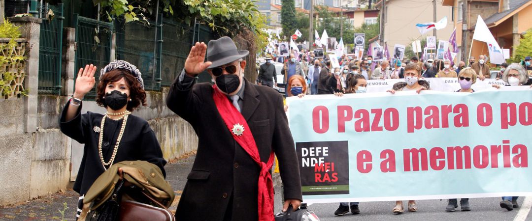 Vista de la manifestación de este sábado el la localidad coruñersa de Sada Vista de la manifestación de este sábado el la localidad coruñersa de Sada
