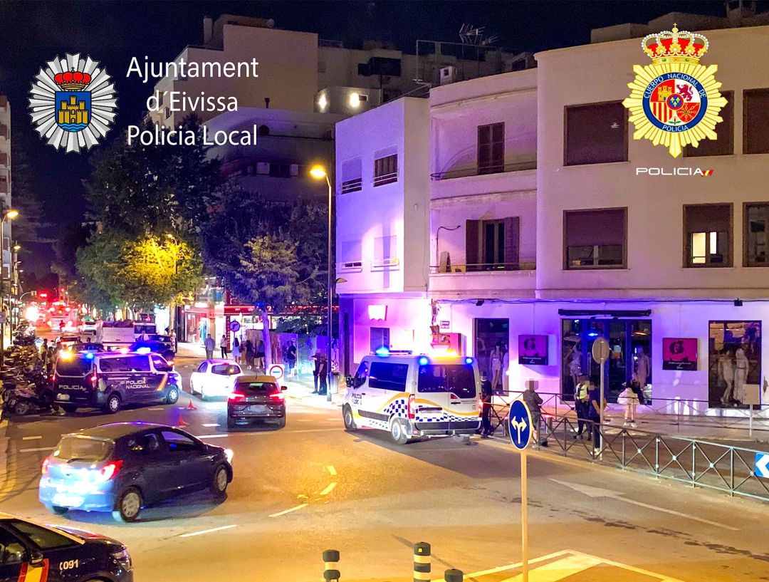 Imagen del control policial en Vila Imagen del control policial en Vila