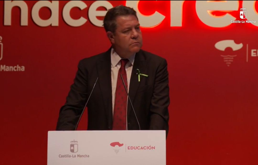 Emiliano García- Page, durante su discurso Emiliano García- Page, durante su discurso