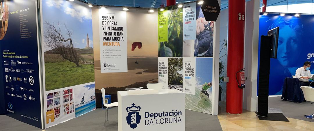 Stan de la Diputación de A Coruña en la 'Cities & Museums International Trade Fair' de Málaga Stan de la Diputación de A Coruña en la 'Cities & Museums International Trade Fair' de Málaga