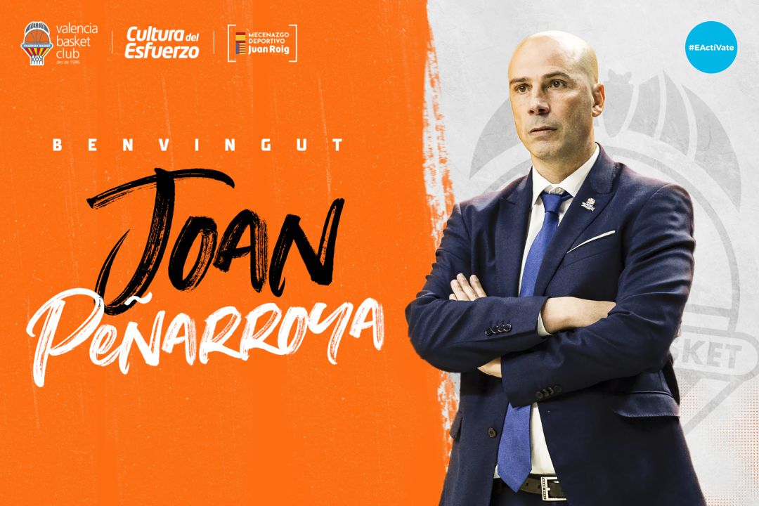 Oficial Joan Peñarroya con el Valencia Basket. Oficial Joan Peñarroya con el Valencia Basket.