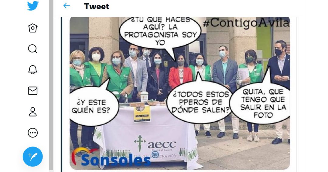 Captura del meme publicado por la cuenta oficial de los servicios de emergencia del Ayuntamiento de Ávila Captura del meme publicado por la cuenta oficial de los servicios de emergencia del Ayuntamiento de Ávila