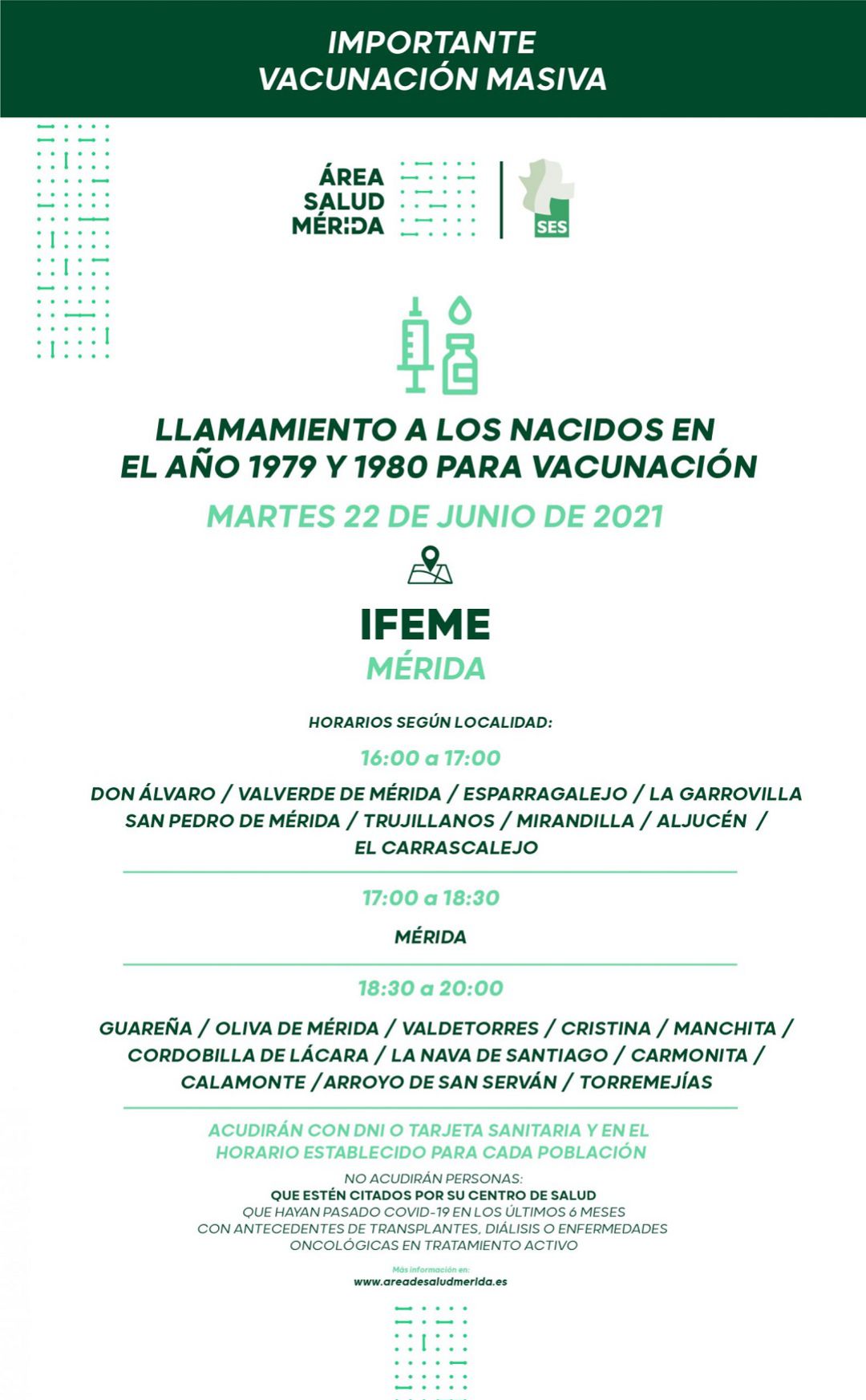 Llamamiento a la vacunación contra la Covid-19 Llamamiento a la vacunación contra la Covid-19