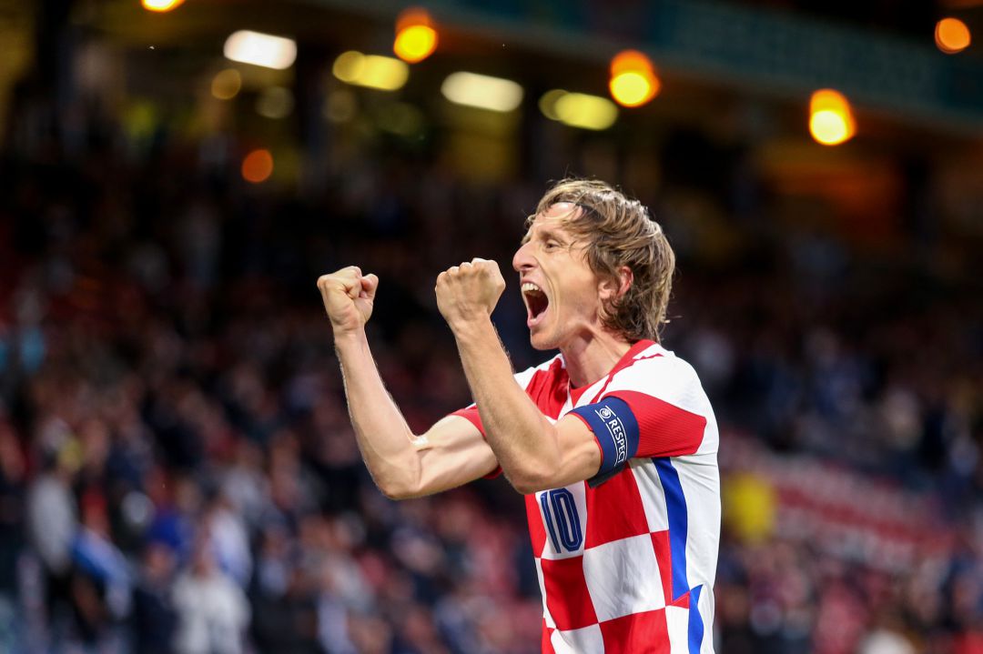 Modric celebrando su gol frente a Escocia Modric celebrando su gol frente a Escocia
