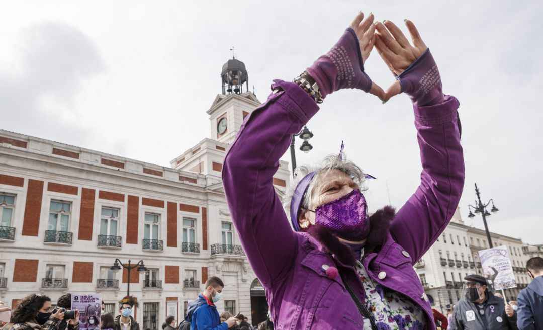 Manifestaciones del Día de la Mujer en Madrid, en una imagen de archivo. Manifestaciones del Día de la Mujer en Madrid, en una imagen de archivo.