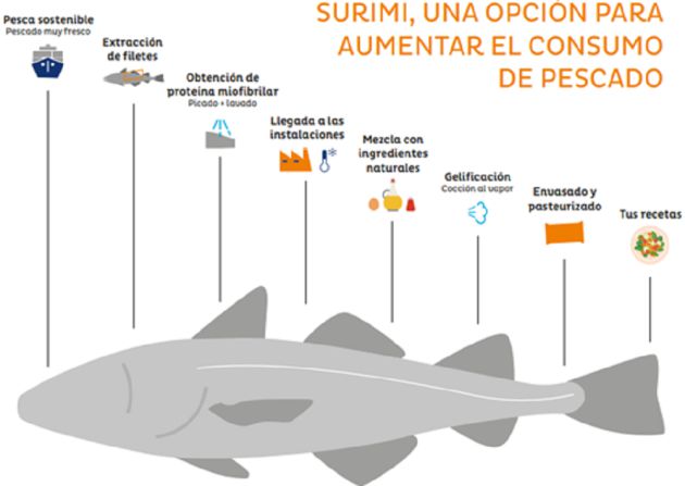 Proceso de producción del surimi. Proceso de producción del surimi.