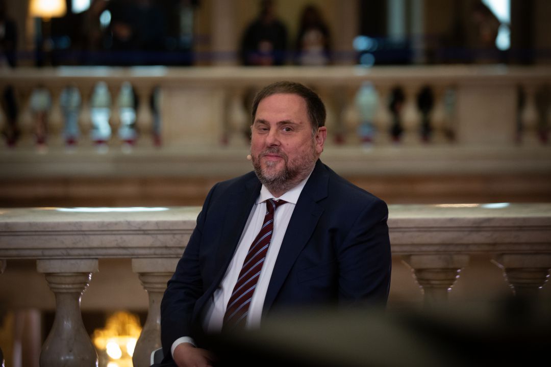 Oriol Junqueras en un acto. Oriol Junqueras en un acto.