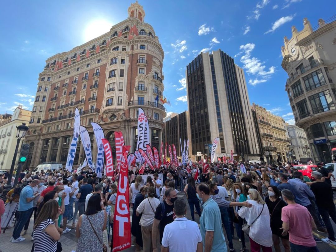 Concentración llevada a cabo este martes en València Concentración llevada a cabo este martes en València