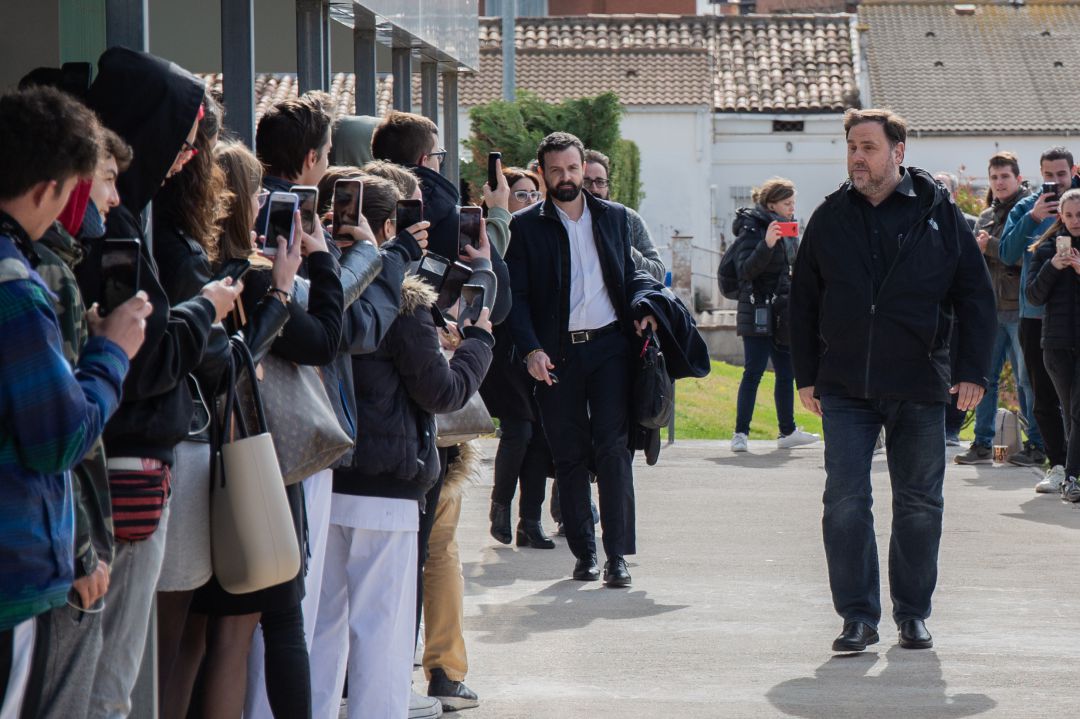 Oriol Junqueras, en marzo de 2020 en su primer permiso penitenciario. Oriol Junqueras, en marzo de 2020 en su primer permiso penitenciario.