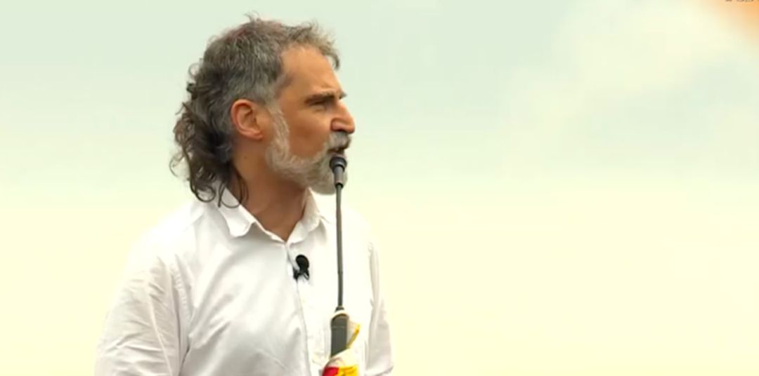 Jordi Cuixart, a la salida de la cárcel. Jordi Cuixart, a la salida de la cárcel.