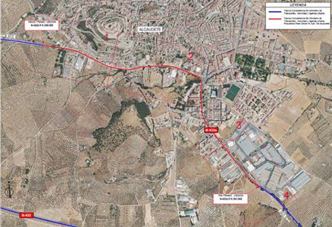 Tramo cedido al Ayuntamiento de Alcaudete Tramo cedido al Ayuntamiento de Alcaudete