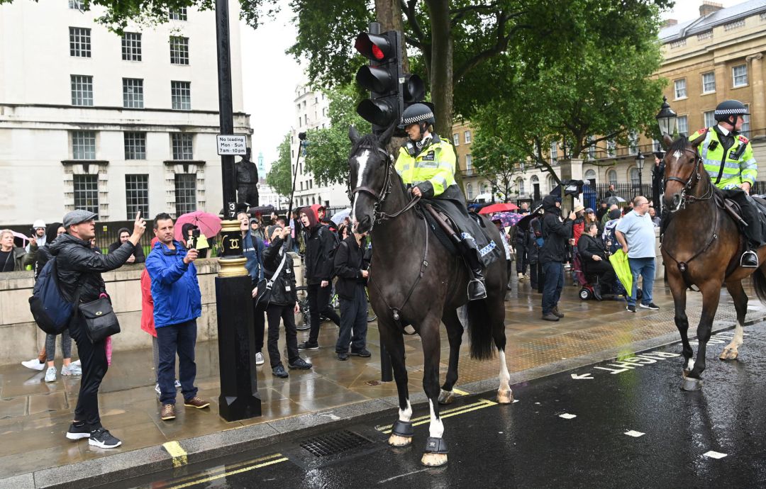 Protestas en Londres por el retraso de la desescalada a causa de la variante Delta. Protestas en Londres por el retraso de la desescalada a causa de la variante Delta.