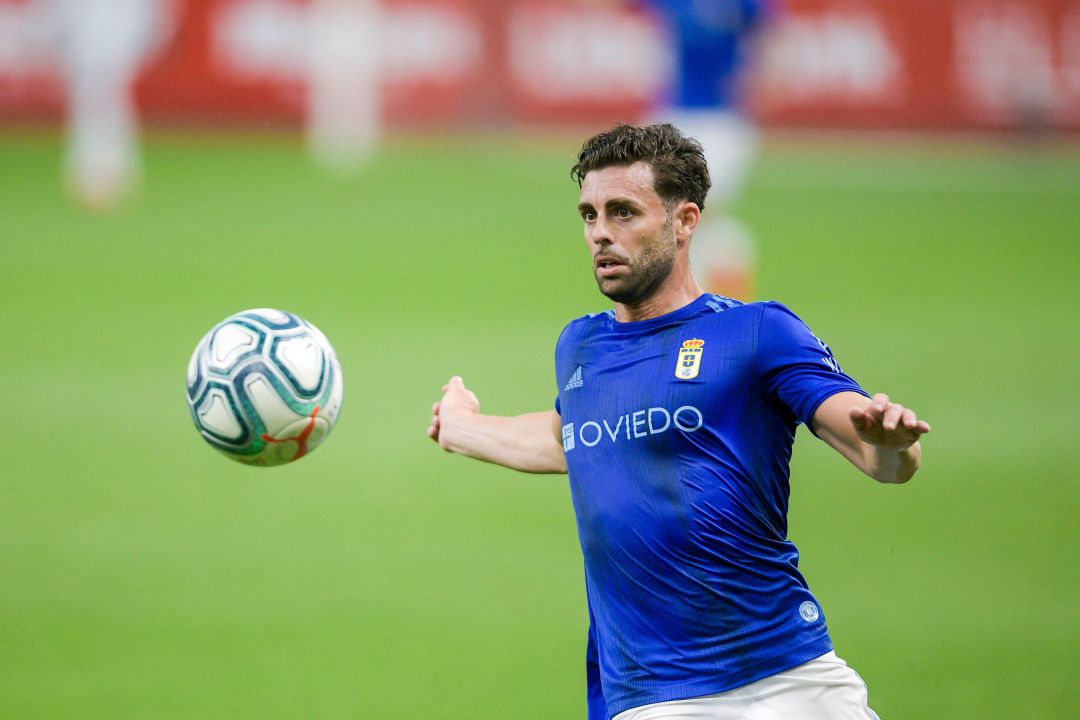 Rodri en un partido con el Oviedo. Rodri en un partido con el Oviedo.