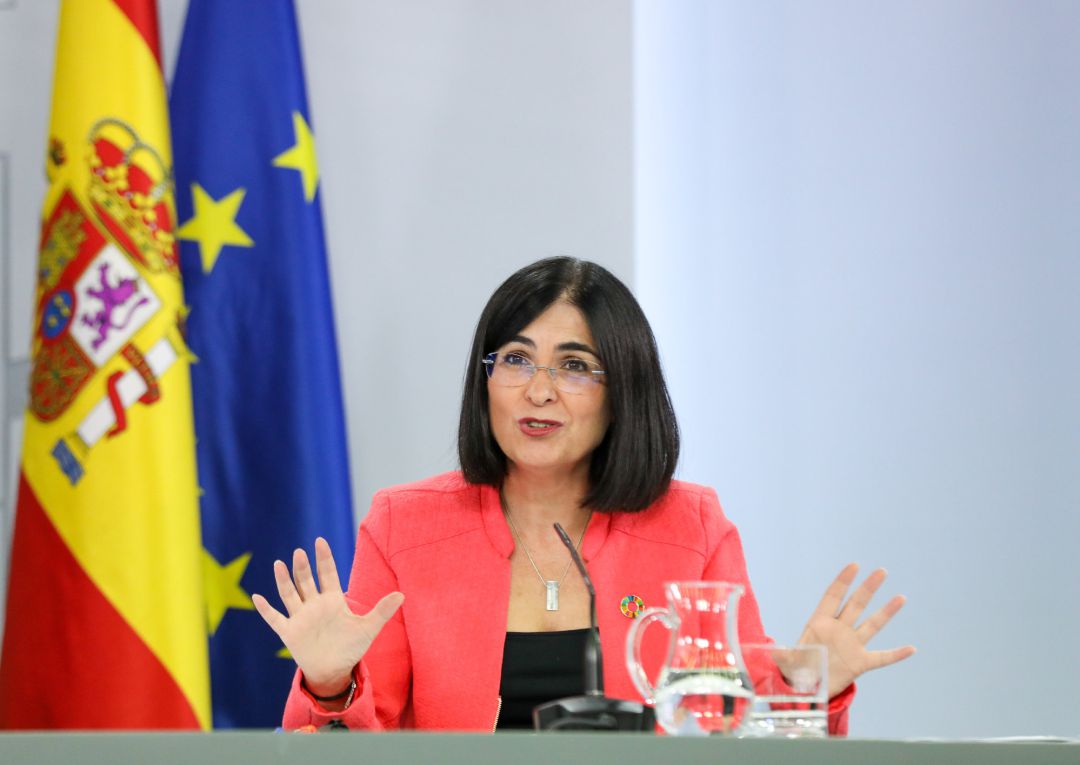 La ministra de Sanidad, Carolina Darias, en rueda de prensa posterior al Consejo de Ministros La ministra de Sanidad, Carolina Darias, en rueda de prensa posterior al Consejo de Ministros