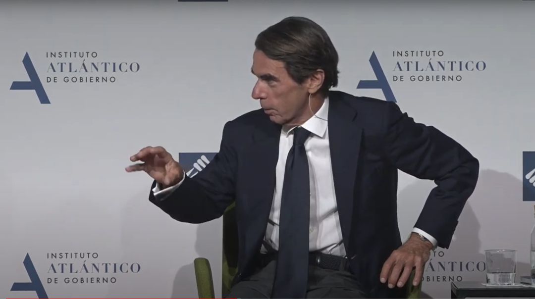 José María Aznar, en el acto organizado por el Instituto Atlántico de Gobierno. José María Aznar, en el acto organizado por el Instituto Atlántico de Gobierno.