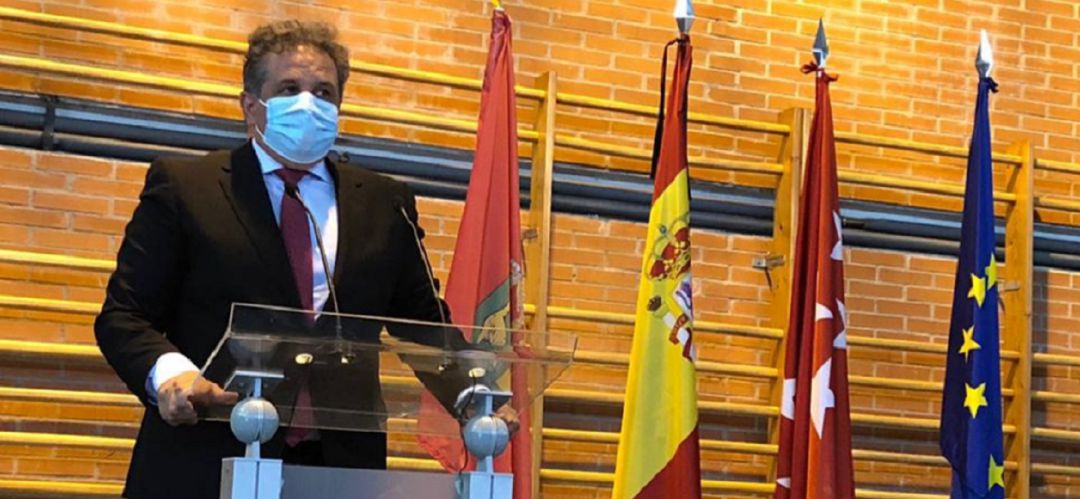 El alcalde de Parla, Ramón Jurado, durante el acto del Día de la Policía Local El alcalde de Parla, Ramón Jurado, durante el acto del Día de la Policía Local