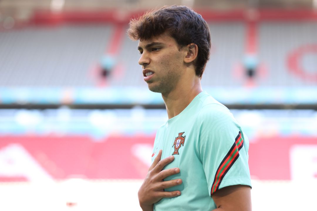 Joao Félix durante un entrenamiento con la selección de Portugal Joao Félix durante un entrenamiento con la selección de Portugal