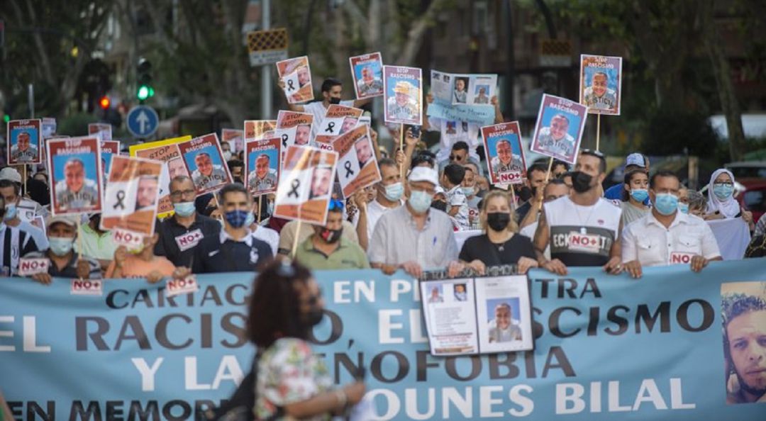 Imagen de la manifestación en Cartagena contra el racismo y la xenofobia Imagen de la manifestación en Cartagena contra el racismo y la xenofobia
