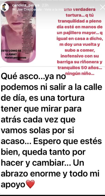 Captura de pantalla de la historia que ha compartido en su instagram. Captura de pantalla de la historia que ha compartido en su instagram.