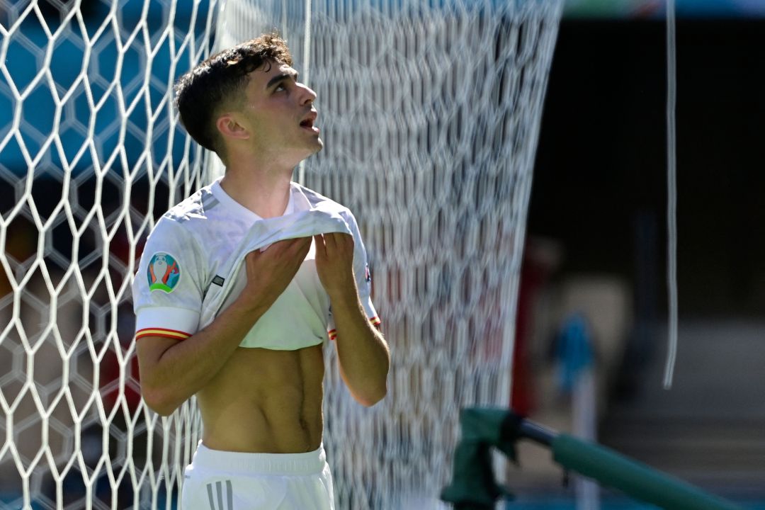 Pedri suspira durante la Eurocopa 2020 Pedri suspira durante la Eurocopa 2020