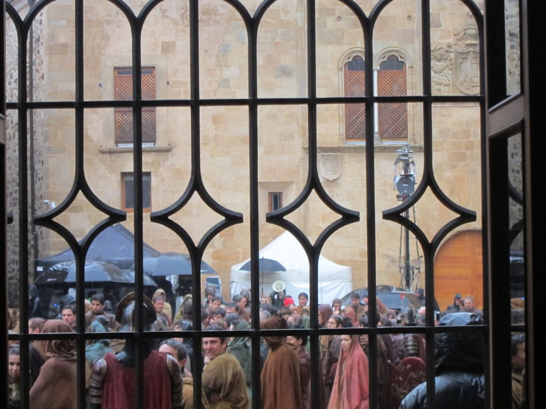 Imagen de la grabación de Juego de Tronos en Cáceres en diciembre de 2016 Imagen de la grabación de Juego de Tronos en Cáceres en diciembre de 2016