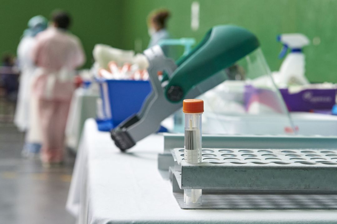 Muestra tras la realización de una prueba PCR Muestra tras la realización de una prueba PCR