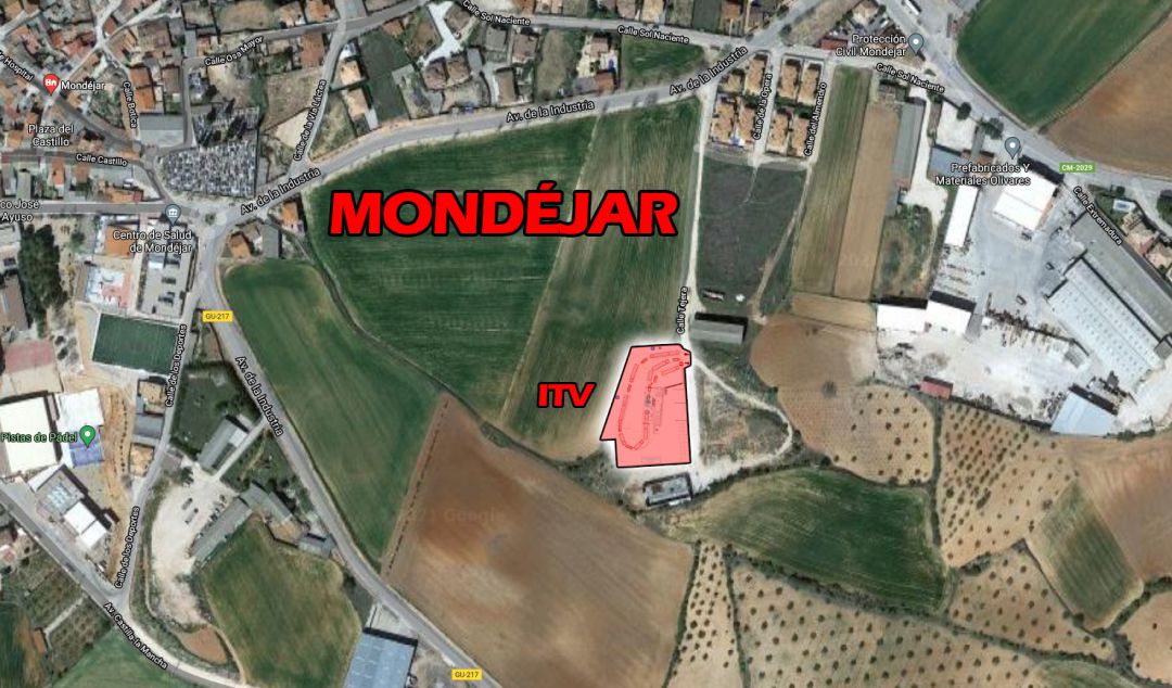 Plano aéreo ubicación ITV Mondéjar Plano aéreo ubicación ITV Mondéjar