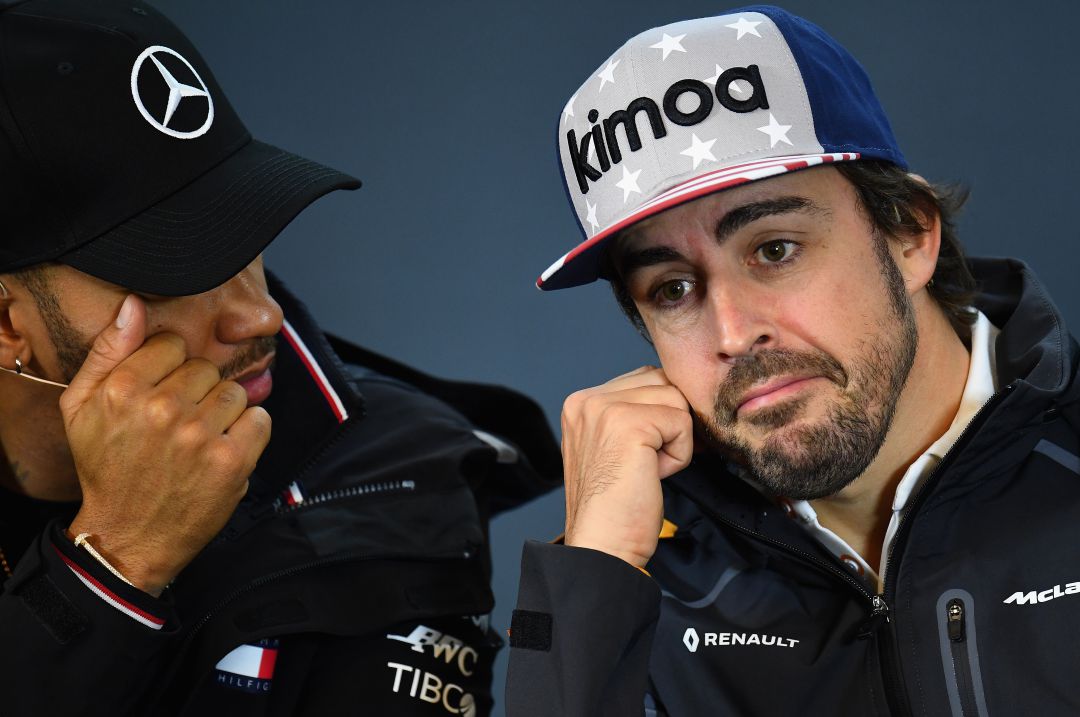 Hamilton y Fernando Alonso Hamilton y Fernando Alonso