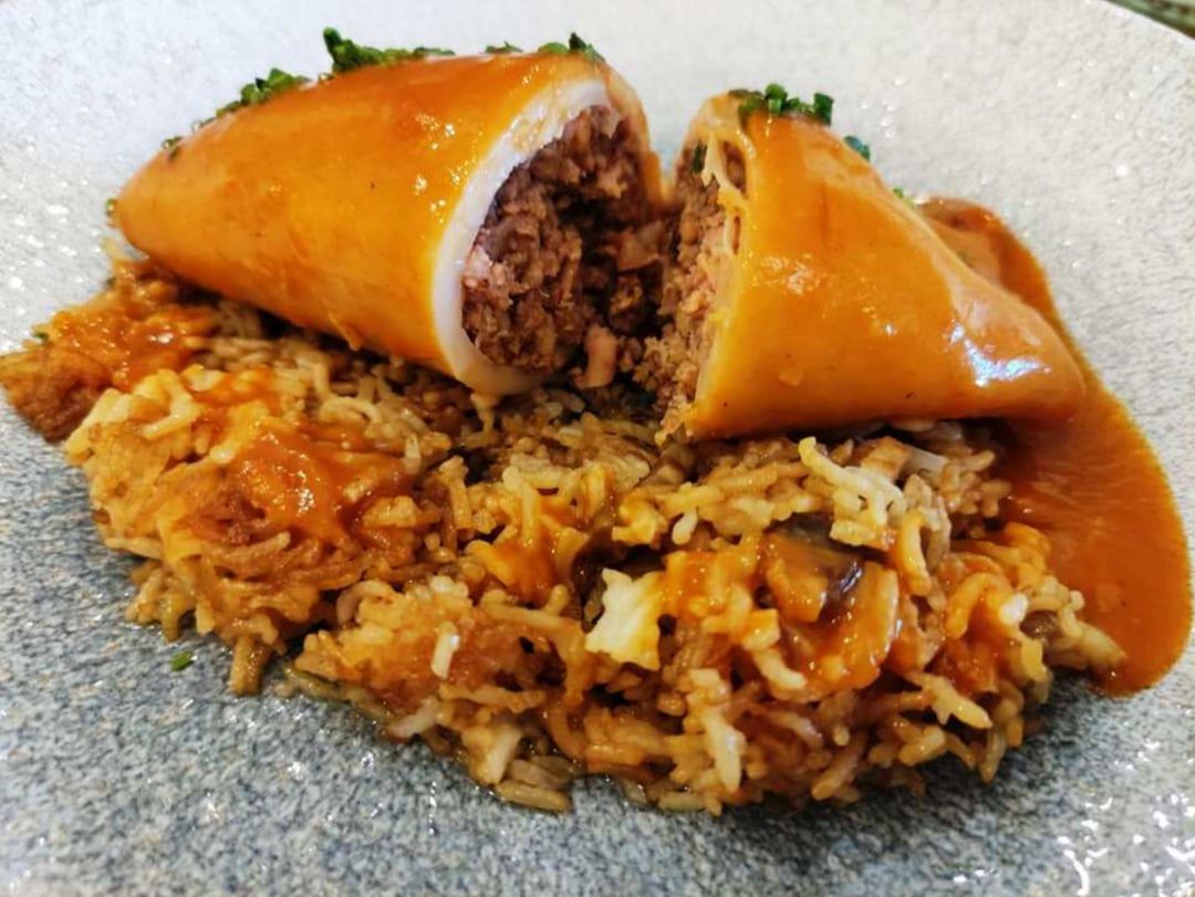 Chipirón relleno de ibérico Chipirón relleno de ibérico