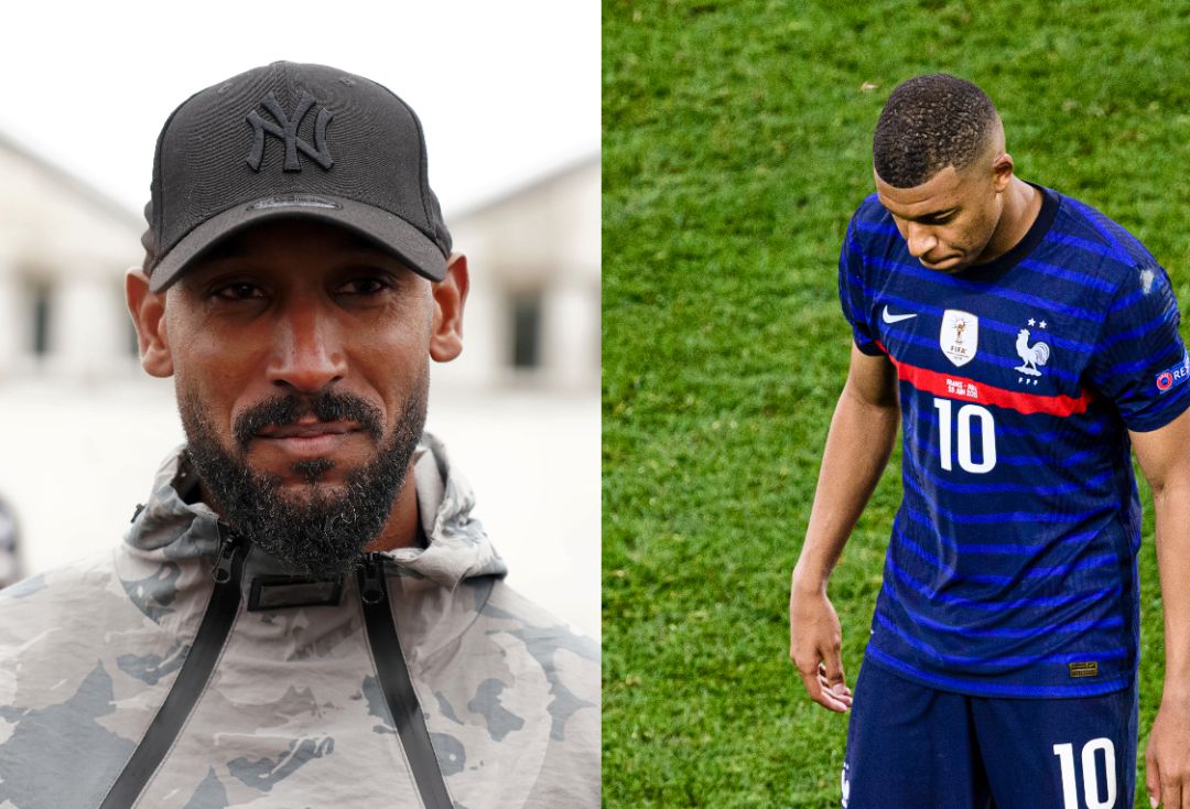 A la izquierda de la imagen, Anelka, a la derecha, Mbappé tras fallar el penalti ante Suiza A la izquierda de la imagen, Anelka, a la derecha, Mbappé tras fallar el penalti ante Suiza