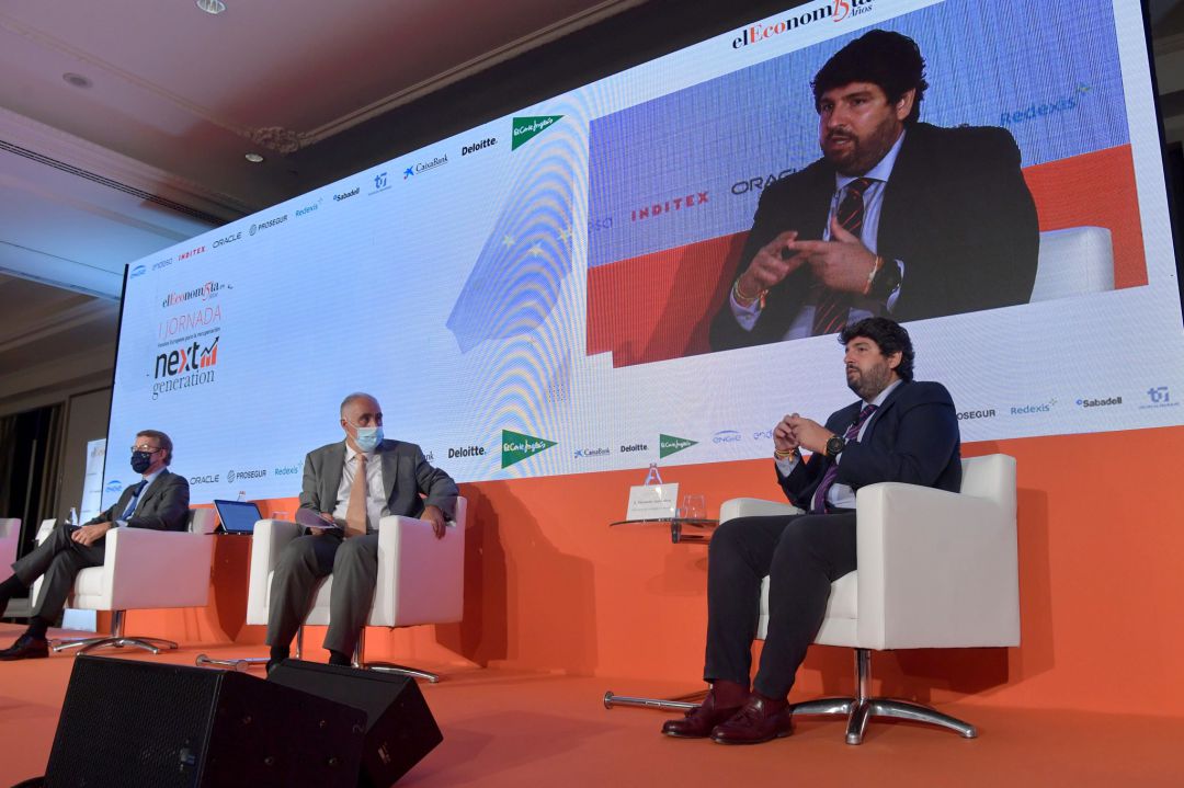 López Miras en la I Jornada Next Generation, 'Fondos Europeos para la Recuperación', organizada por elEconomista López Miras en la I Jornada Next Generation, 'Fondos Europeos para la Recuperación', organizada por elEconomista