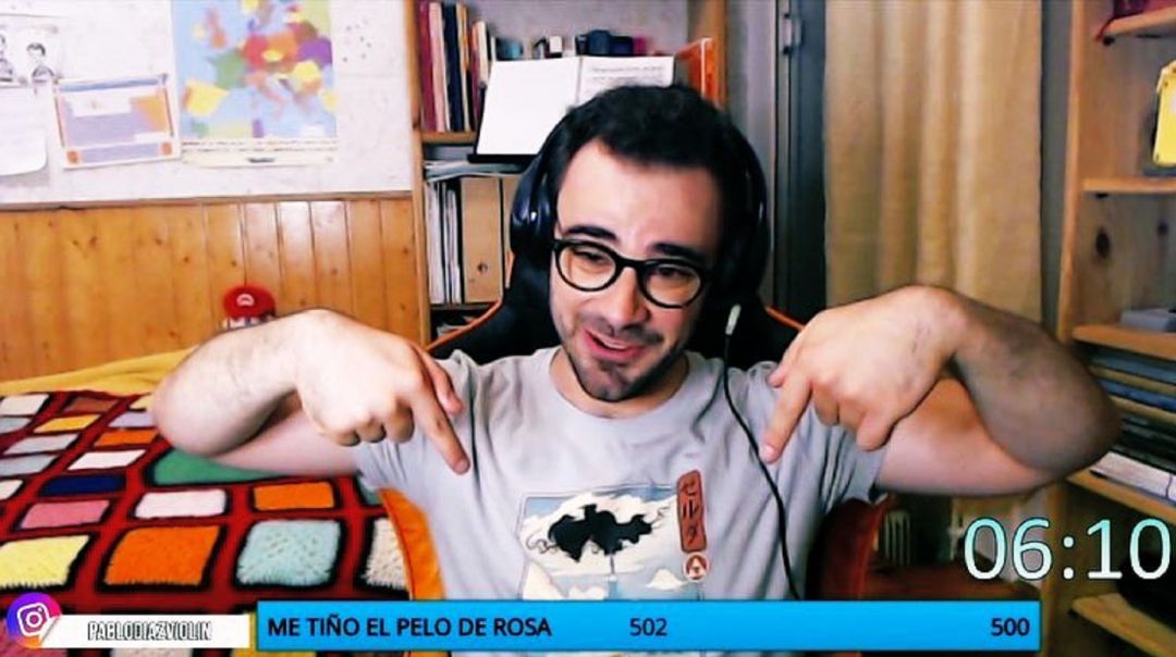 El ganador de Pasapalabra Pablo Díaz durante uno de sus directos. El ganador de Pasapalabra Pablo Díaz durante uno de sus directos.