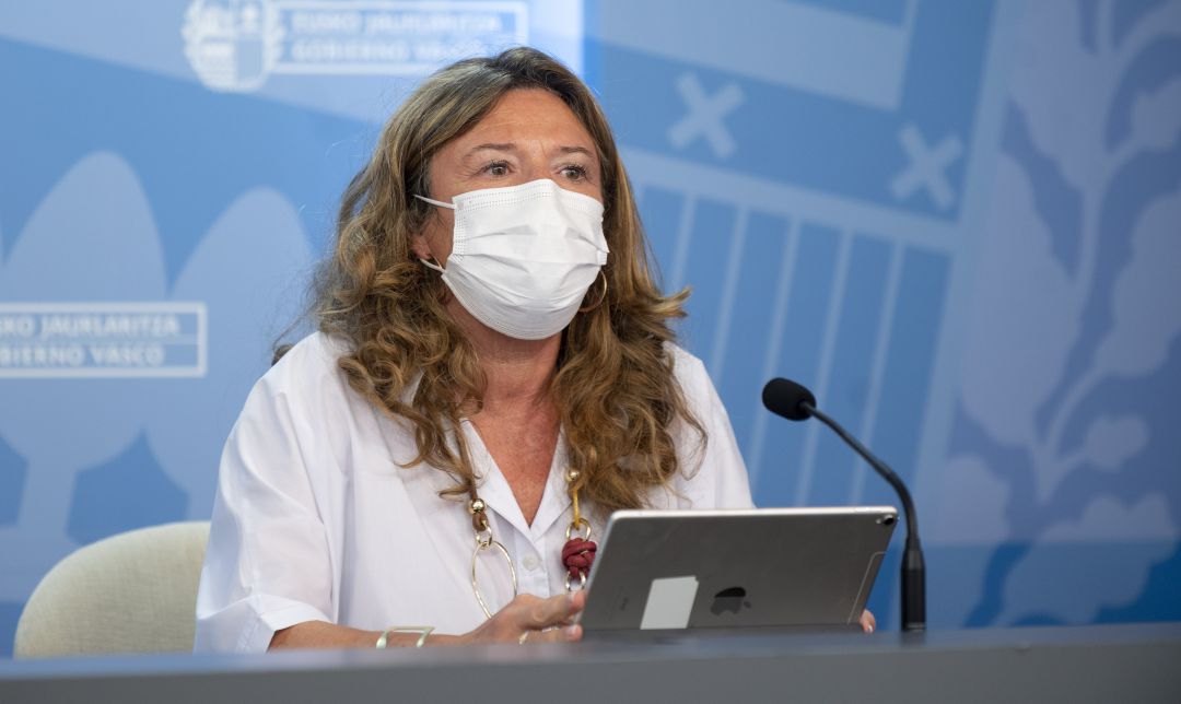 La consejera de Salud, Gotzone Sagardui, tras el Consejo de Gobierno de este martes La consejera de Salud, Gotzone Sagardui, tras el Consejo de Gobierno de este martes