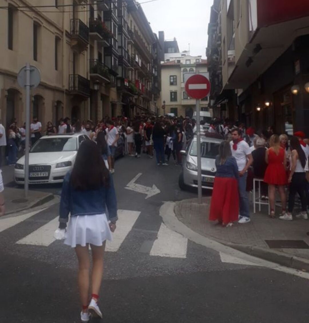 Zona de bares de Irun durante la semana pasada Zona de bares de Irun durante la semana pasada