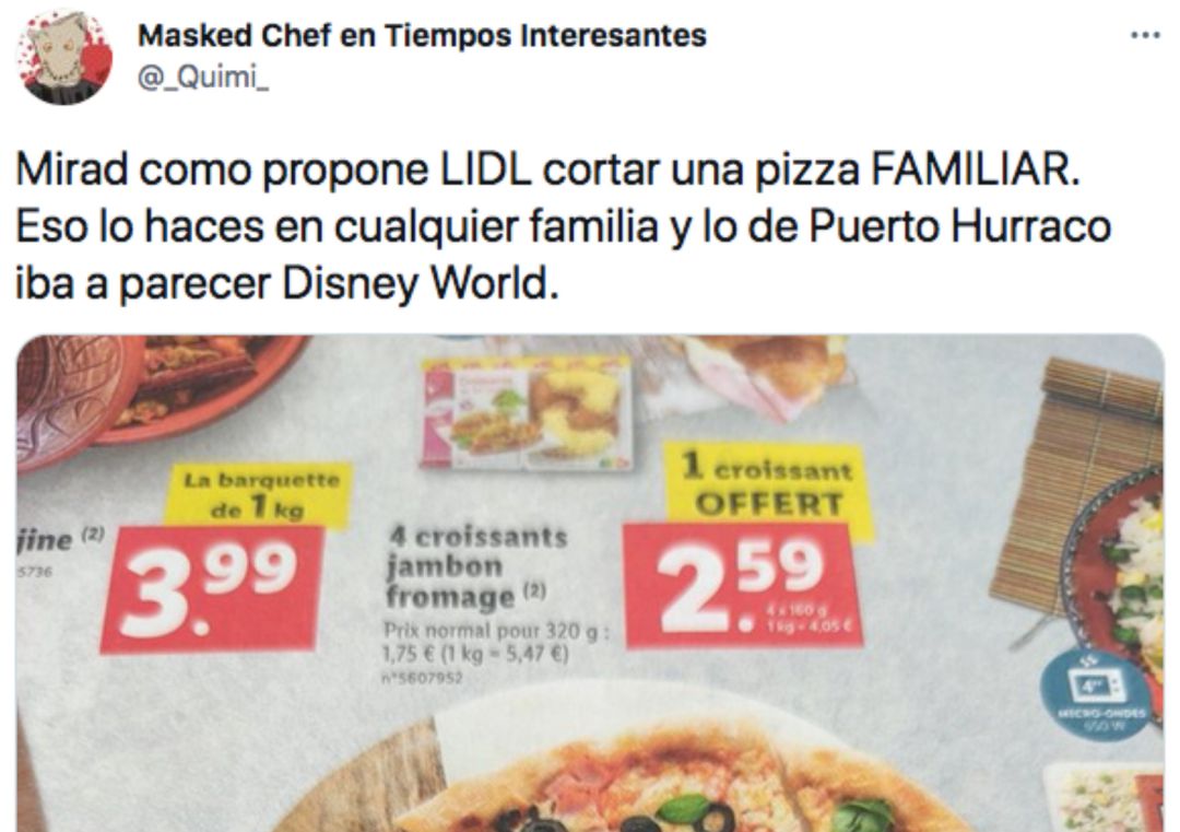 La forma de cortar la pizza de LIDL que se ha hecho viral. La forma de cortar la pizza de LIDL que se ha hecho viral.
