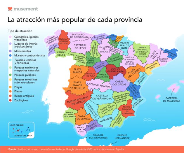 Estas son las principales atracciones turísticas de cada provincia. Estas son las principales atracciones turísticas de cada provincia.