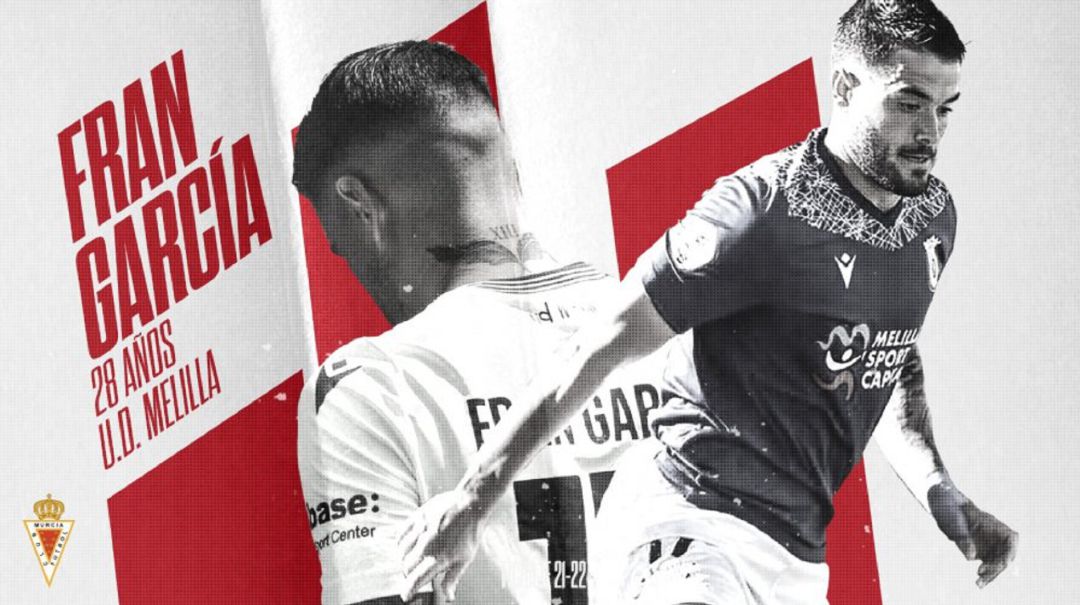 Fran García, fuerza la para la banda del Real Murcia Fran García, fuerza la para la banda del Real Murcia