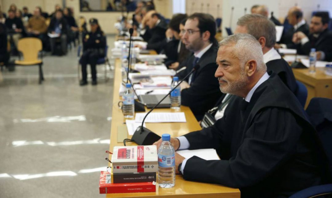 Luis Pineda durante la primera sesión del juicio Luis Pineda durante la primera sesión del juicio