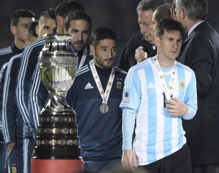 Leo Messi tras la final de la Copa América en 2015 Leo Messi tras la final de la Copa América en 2015