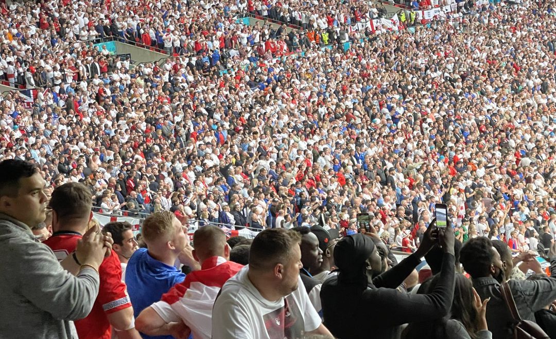 Wembley, durante la final Inglaterra - Italia. Wembley, durante la final Inglaterra - Italia.