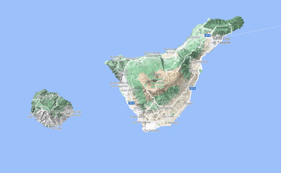 Mapa de Tenerife. Mapa de Tenerife.