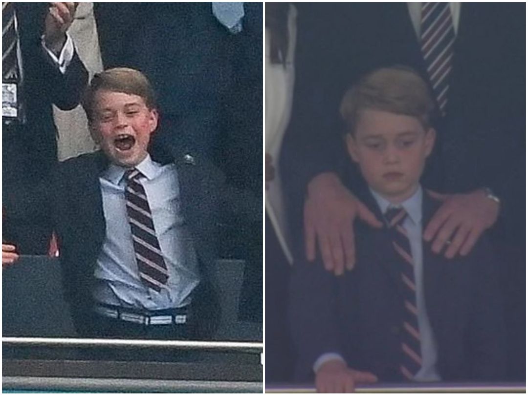 El antes y el después de la final de Inglaterra que el Príncipe George representa a la perfección El antes y el después de la final de Inglaterra que el Príncipe George representa a la perfección
