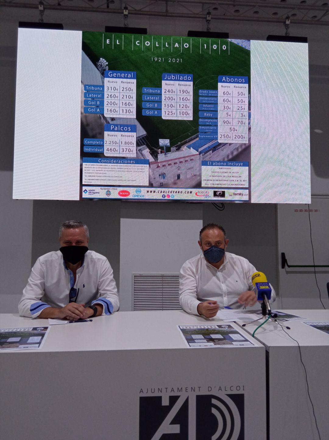 Pérez y Justicia presentando la campaña de abonos Pérez y Justicia presentando la campaña de abonos